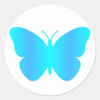 Autocollant papillon bleu dégradé