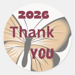 Autocollant Papillon Merci 2026
