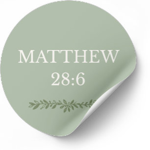 Autocollant Pâques Matthieu 28:6 – Il Est Ressusci