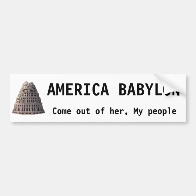 Autocollant pare-chocs America Babylon (Devant)