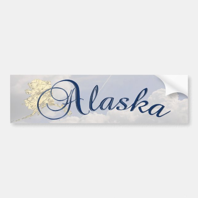 Autocollant pare-chocs de l'état de l'Alaska (Devant)