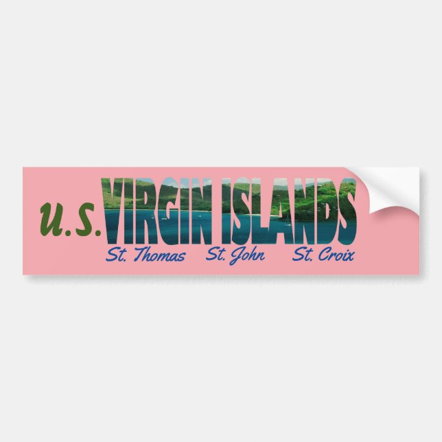 Autocollant pare-chocs des îles Vierges américaine (Devant)