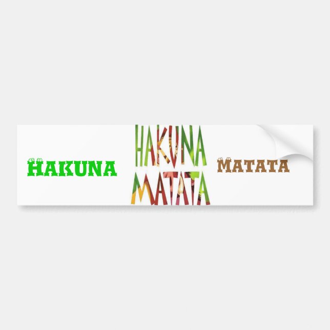 Autocollant pare-chocs Hakuna Matata (Devant)