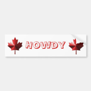 Autocollant pare-chocs Howdy Canada Flag Maple Lea
