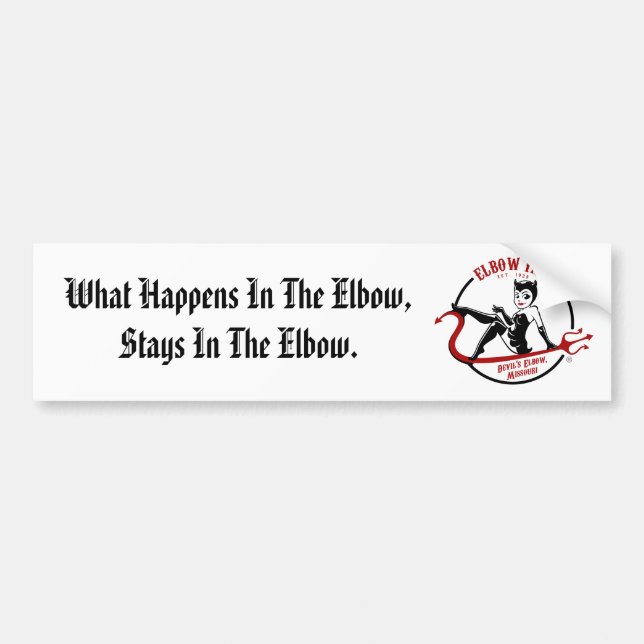 Autocollant pare-chocs officiel du logo Elbow Inn (Devant)