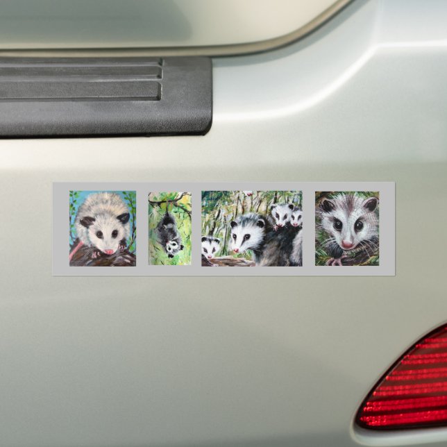 Autocollant pare-chocs Opossum (En voiture)