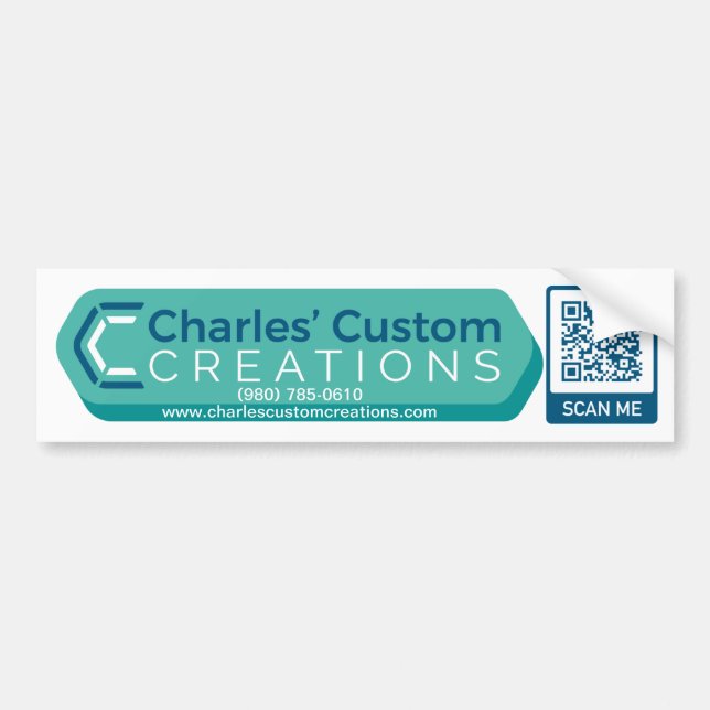 Autocollant pare-chocs personnalisé avec votre car (Devant)
