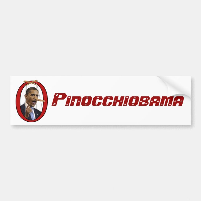Autocollant pare-chocs Pinocchiobama (Devant)