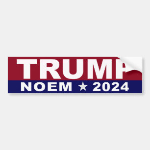 Autocollant pare-chocs Trump Noem 2024