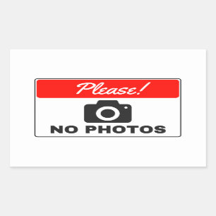 Autocollant Pas De Photos Svp