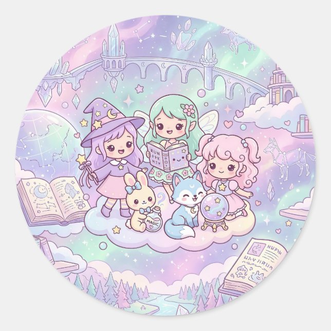 Autocollant Pastel Magical Friends (Devant)