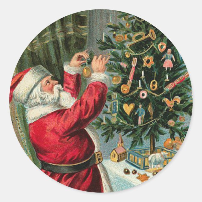 Autocollant Père Noël vintage allemand (Devant)