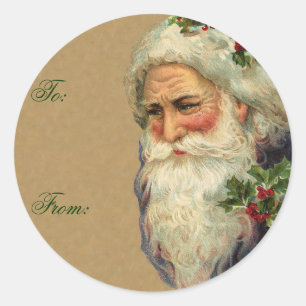 Autocollant Père Noël vintage allemand
