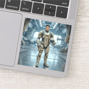 Autocollant Personnage masculin de science-fiction