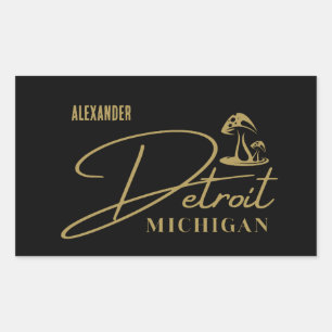 Autocollant personnalisable de chambre d'or de Dét