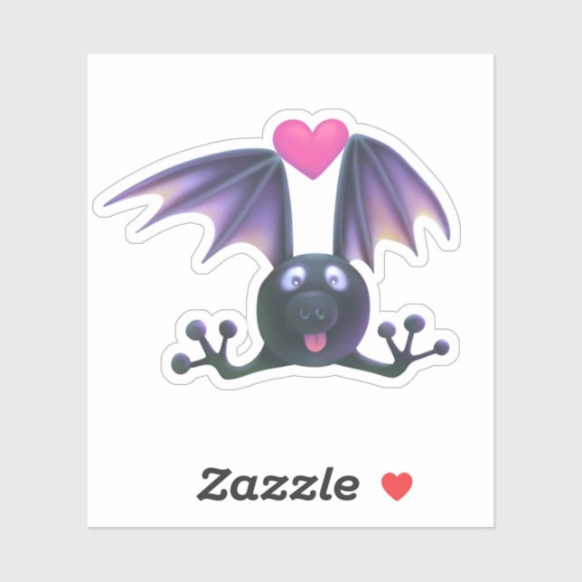 Autocollant personnalisé animal chauve-souris mign (Feuille)