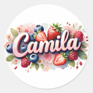Autocollant personnalisé Camila Berry Design Flora