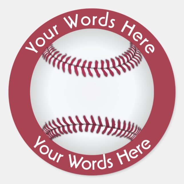 Autocollant personnalisé de base-ball (Devant)