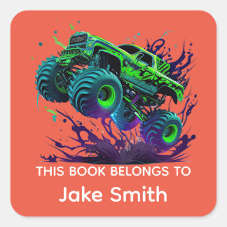 Autocollant personnalisé de camion monstre vert po