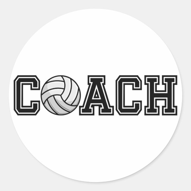 Autocollant personnalisé de l'entraîneur de volley (Devant)