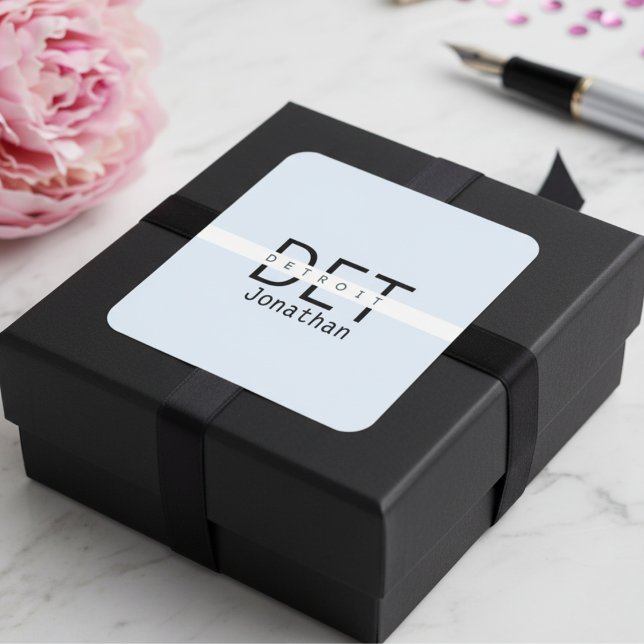 Autocollant personnalisé Detroit Michigan (Detroit Michigan Personalized Sticker)