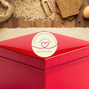 Autocollant personnalisé en forme de cœur fait mai