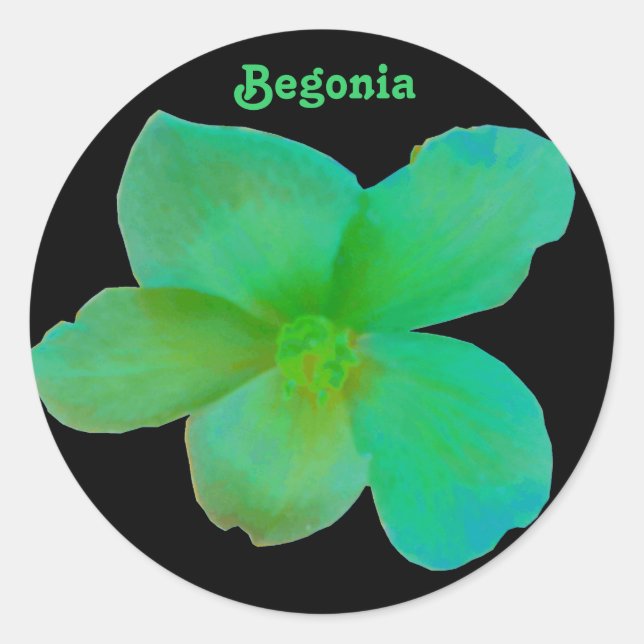 Autocollant personnalisé Green Begonia (Devant)