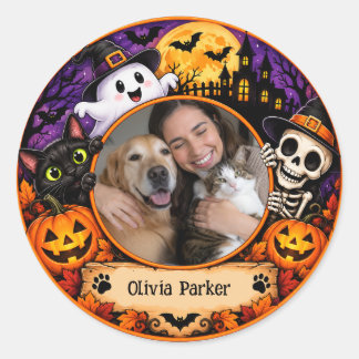 Autocollant personnalisé Halloween pour amoureux d