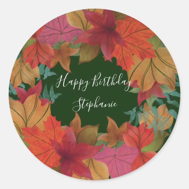 Autocollant personnalisé Joyeux anniversaire (Devant)