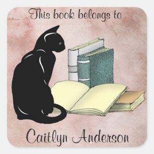 Autocollant personnalisé pour chats et livres