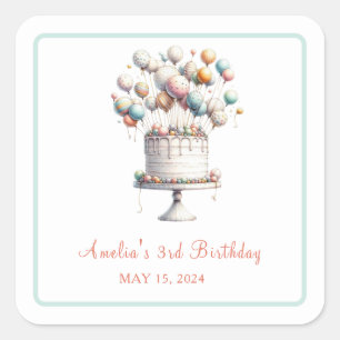 Autocollant personnalisé Surréaliste pour gâteau d