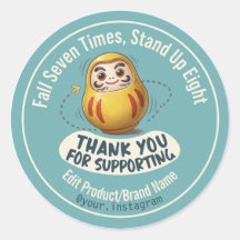 Autocollant personnalisé Tombez sept fois relevez-