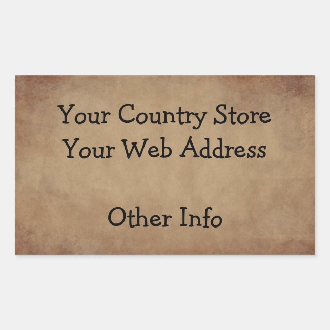 Autocollant personnalisé vieux papier (Devant)