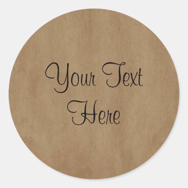 Autocollant personnalisé vieux papier (Devant)