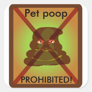 Autocollant "Pet poop prohibe"