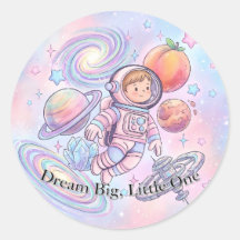 Autocollant Petit Astronaute Pastel Mignon - Espac