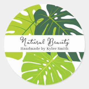 Autocollant petite entreprise fait main Monstera v