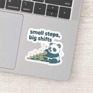 Autocollant Petits Pas Grands Changements Panda de