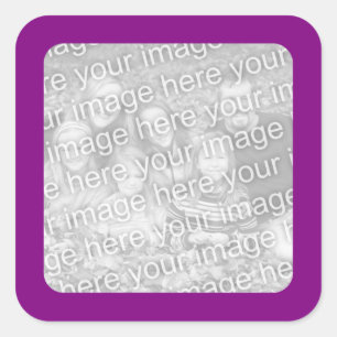 Autocollant photo avec bordure violette