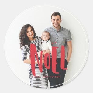 Autocollant photo famille Noel