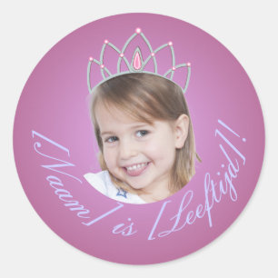 Autocollant Photo Princesse – Dégradé Rose