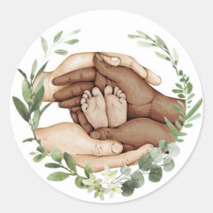 Autocollant Pieds de Bébé dans les Mains
