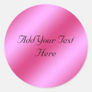 Autocollant Pink Faux Metallic Foil personnalisabl