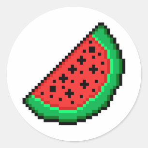 Autocollant Pixel art Watermelon