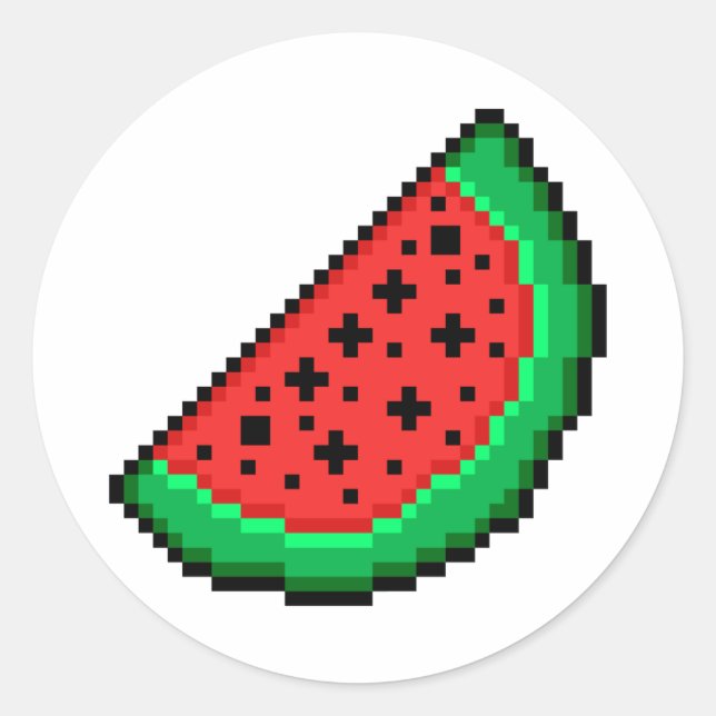 Autocollant Pixel art Watermelon (Devant)