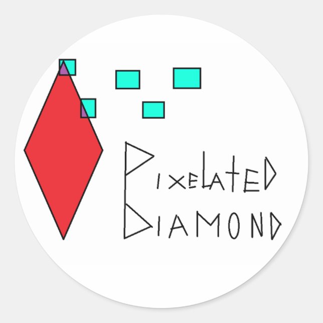 autocollant pixélisé (Devant)