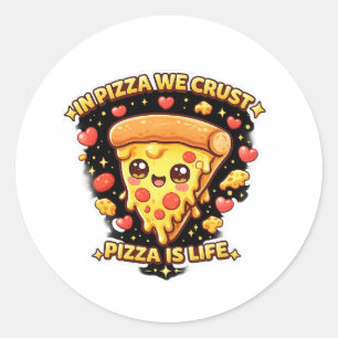 Autocollant Pizza Mignon Kawaii – Dans Pizza Nous