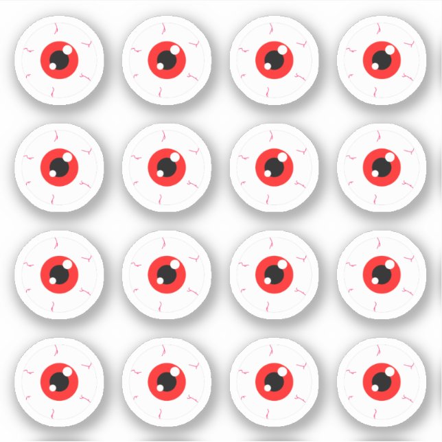 Autocollant pleine feuille Demonic Red Eyeballs (Devant)
