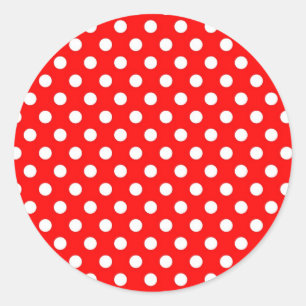 Autocollant Pois Red Retro Motif Card Seal