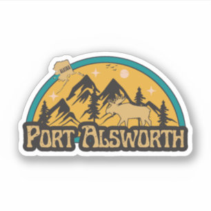 Autocollant Port Alsworth, Alaska